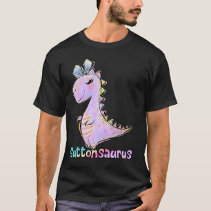 Sutton Name Shirt Girl Dinosaur Birthday Party Sut
