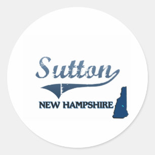 Sutton New Hampshire City Classic Classic Round Sticker