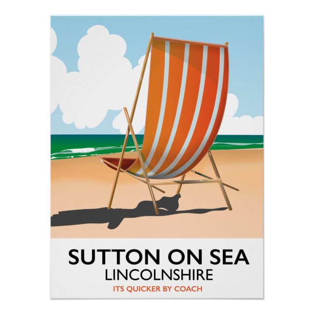 Sutton on Sea seaside travel poster. Poster (Front)