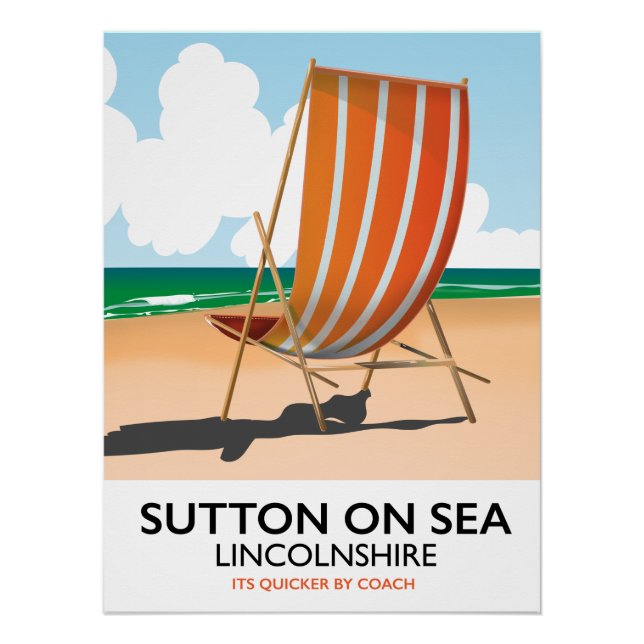 Sutton on Sea seaside travel poster. Poster (Front)