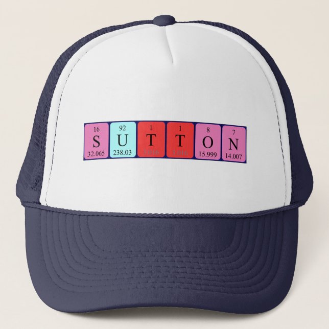 Sutton periodic table name hat (Front)