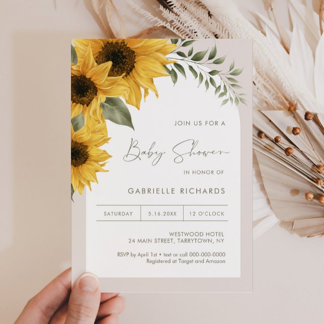 SUTTON Sunflower Baby Shower Invitation (Creator Uploaded)
