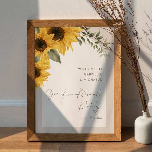 SUTTON Sunflower Gender Reveal Party Poster (Creator Uploaded)