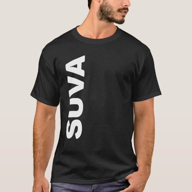Suva Vertical Text T-Shirt (Front)