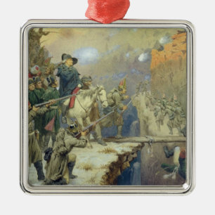 Suvorov crossing the Devil's Bridge in 1799, 1880 Metal Tree Decoration