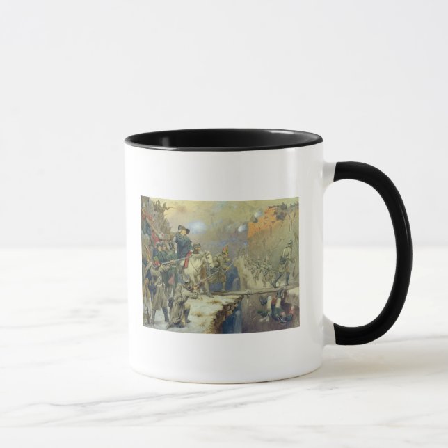 Suvorov crossing the Devil's Bridge in 1799, 1880 Mug (Right)