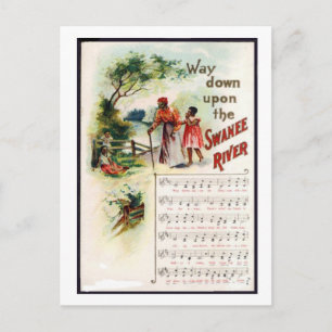 Suwannee River Black Americana Vintage Postcard