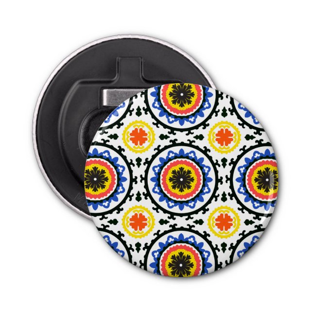 Suzani Pattern Bottle Opener (Front)