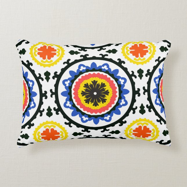 Suzani Pattern Decorative Cushion (Front)