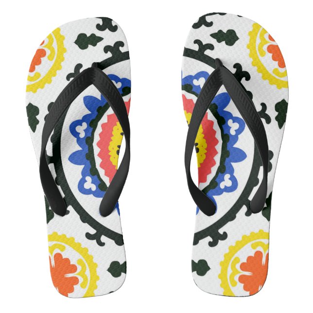 Suzani Pattern Flip Flops (Footbed)
