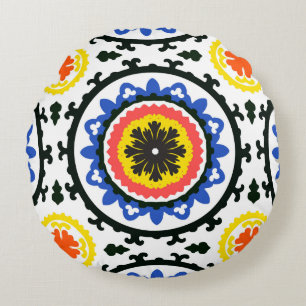 Suzani Pattern Round Cushion