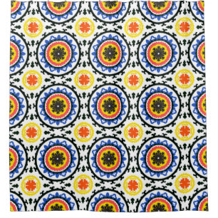 Suzani Pattern Shower Curtain