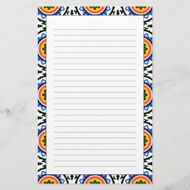 Suzani Pattern Stationery (Front)