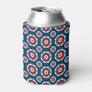 Suzani Pattern With Bold Ornament Can Cooler