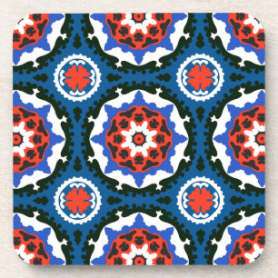 Suzani Pattern With Bold Ornament Coaster