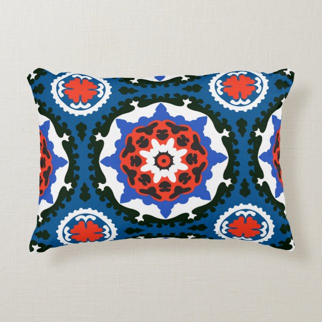 Suzani Pattern With Bold Ornament Decorative Cushion (Front)