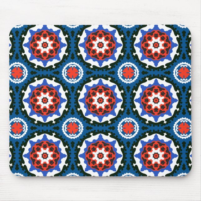 Suzani Pattern With Bold Ornament Mouse Mat (Front)