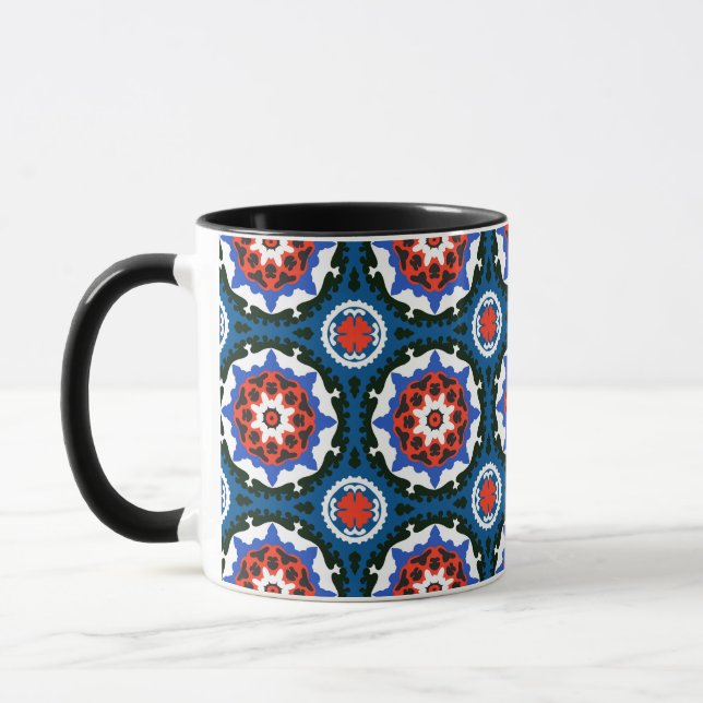 Suzani Pattern With Bold Ornament Mug (Left)