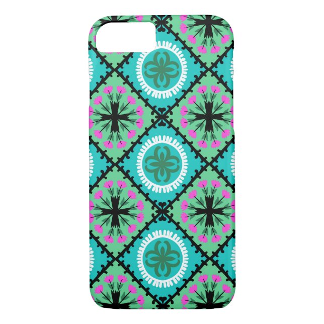 Suzani Pattern with Uzbek and Kazakh Motifs Case-Mate iPhone Case (Back)