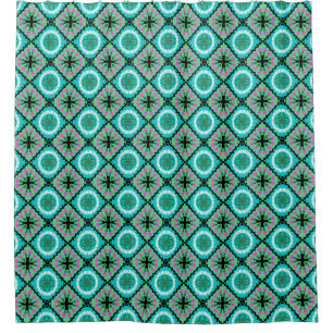 Suzani Pattern with Uzbek and Kazakh Motifs Shower Curtain