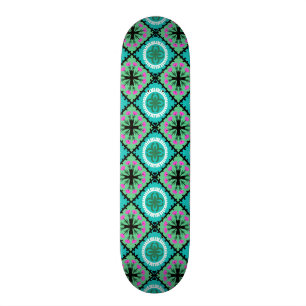 Suzani Pattern with Uzbek and Kazakh Motifs Skateboard