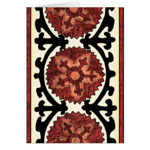 Suzani Style Decorative Floral Pattern