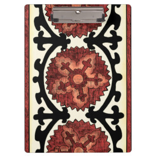 Suzani Style Decorative Floral Pattern Clipboard