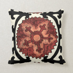 Suzani Style Decorative Floral Pattern Cushion