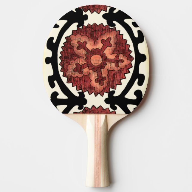 Suzani Style Decorative Floral Pattern Ping Pong Paddle (Front)