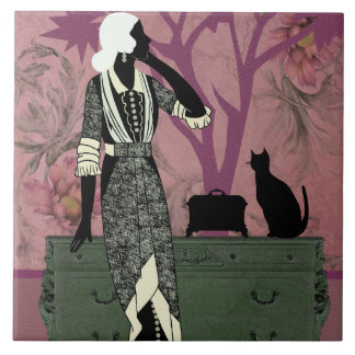 Suzanne & Cat, Vintage Fashion in Lilac & Green Tile