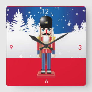 Suzanne Elizabeth Christmas Collection - Acrylic Square Wall Clock