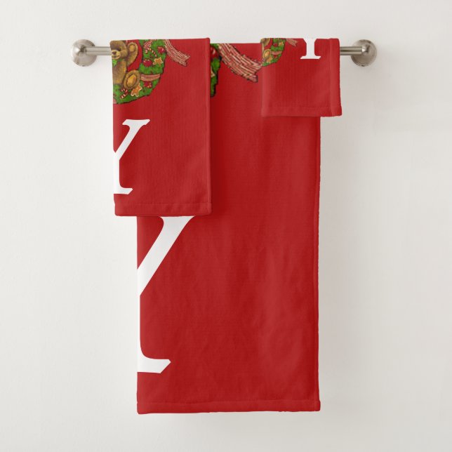 Suzanne Elizabeth Christmas Collection Bath Towel Set (Insitu)