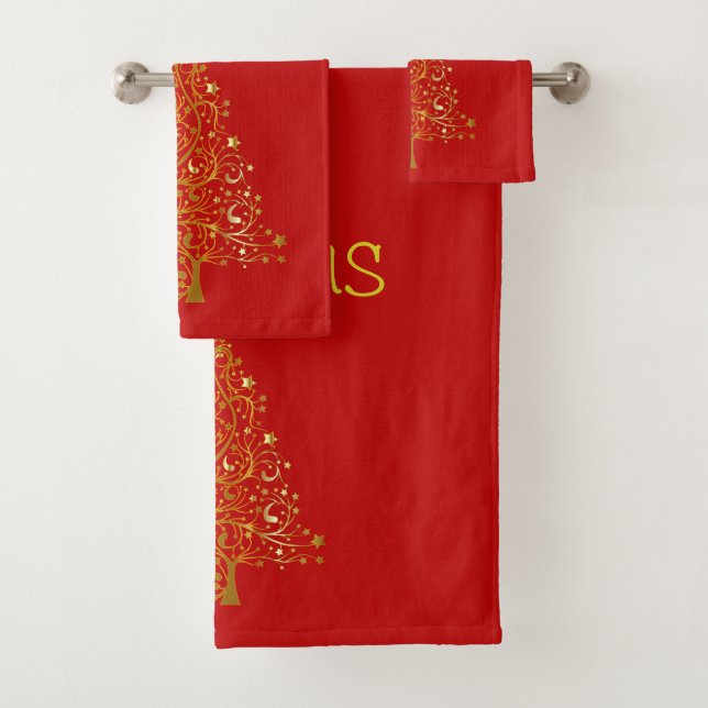 Suzanne Elizabeth Christmas Collection Bath Towel Set (Insitu)