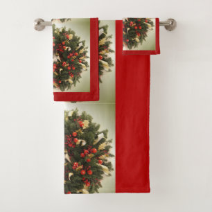 Suzanne Elizabeth Christmas Collection Bath Towel Set