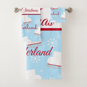 Suzanne Elizabeth Christmas Collection Holiday Bath Towel Set