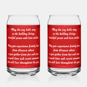 Suzanne Elizabeth Christmas Collection: Holiday Can Glass