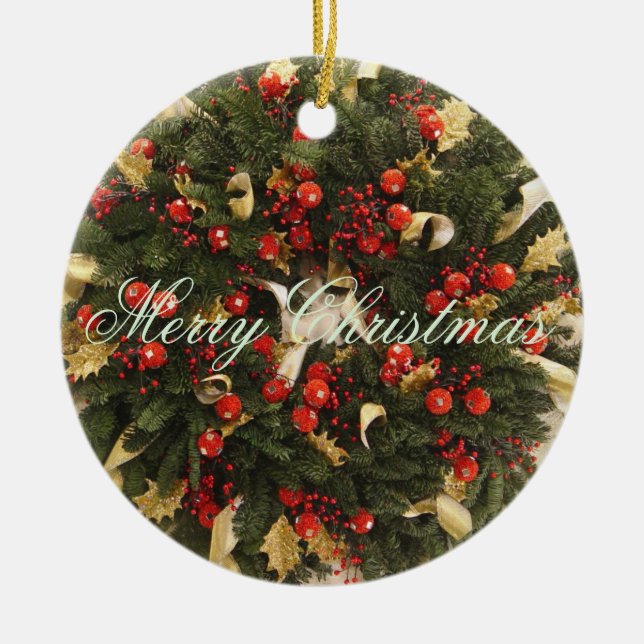 Suzanne Elizabeth Christmas Collection - Holiday Ceramic Tree Decoration (Front)
