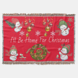 Suzanne Elizabeth Christmas Collection Holiday Throw Blanket