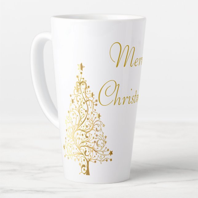 Suzanne Elizabeth Christmas Collection- Latte Mug (Left Angle)