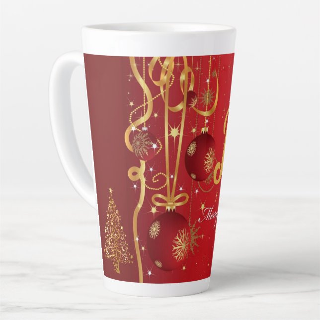 Suzanne Elizabeth Christmas Collection Latte Mug (Left Angle)