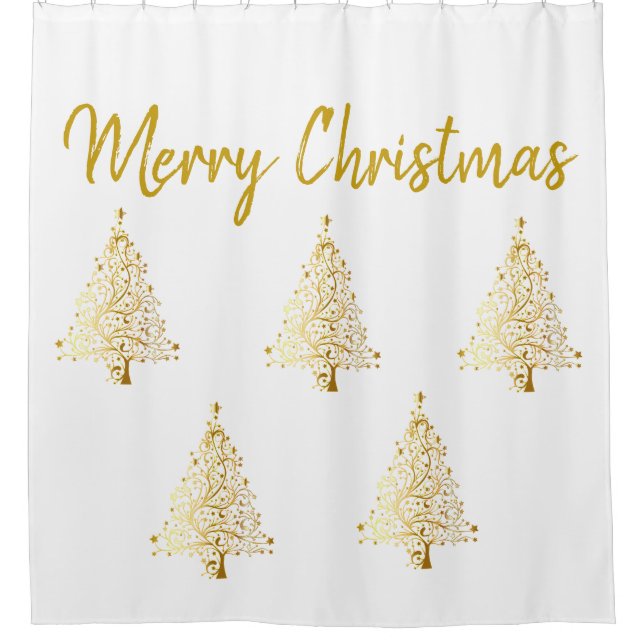 SUZANNE ELIZABETH CHRISTMAS COLLECTION SHOWER CURT CURTAIN (Front)