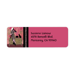 Suzanne in Pink and Tan - Address Labels