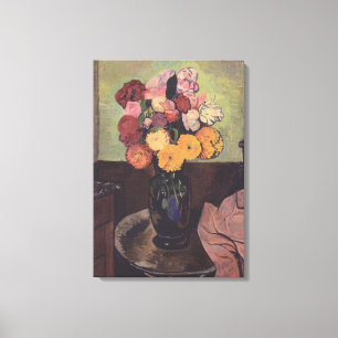 Suzanne Valadon Flower Vase on a Round Table Canvas Print