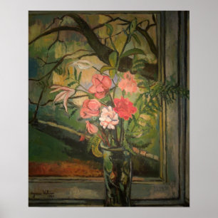 Suzanne Valadon Flowers in Front of a Window Poster