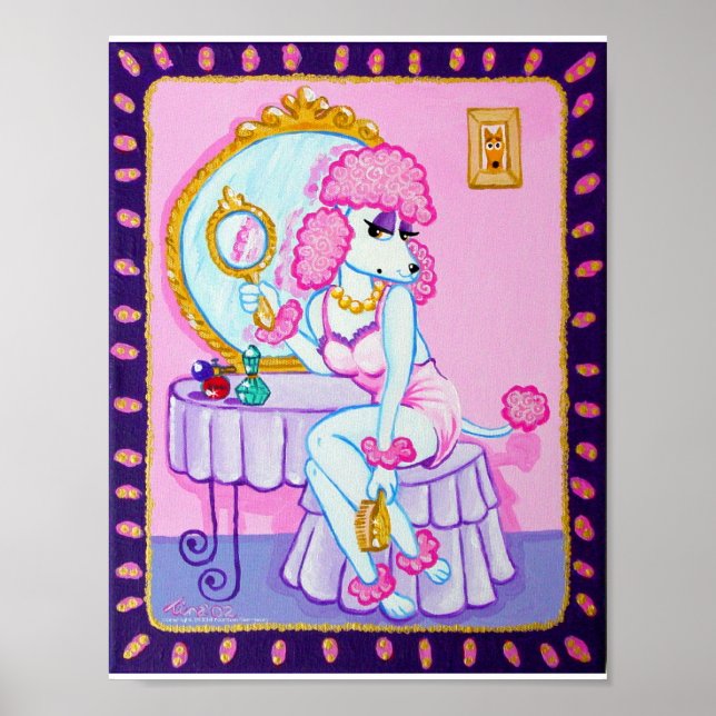 Suzette the Pink Poodle Print (Front)