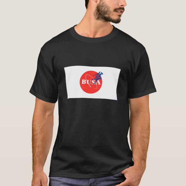 Suzuki Hayabusa Japanese Flag/NASA Parody Shirt (Front)