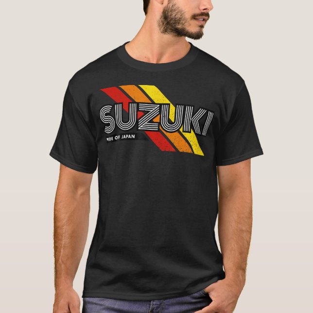 Suzuki Japanese Family Name Retro Vintage T-Shirt (Front)