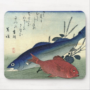 Suzuki & Kimmedai - Hiroshige's Japanese Fish Mouse Mat