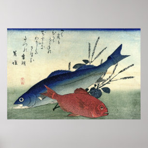 Suzuki & Kimmedai: Hiroshige's Japanese Fish Print