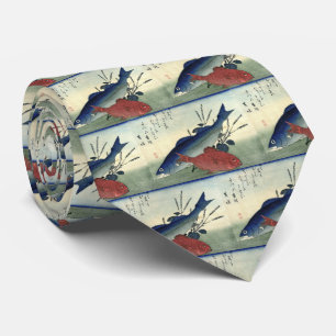 Suzuki & Kimmedai - Hiroshige's Japanese Fish Tie